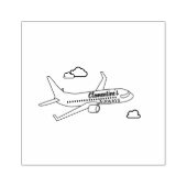 Aanpasbaar Vliegtuig Rubberstempel (Afrduk)