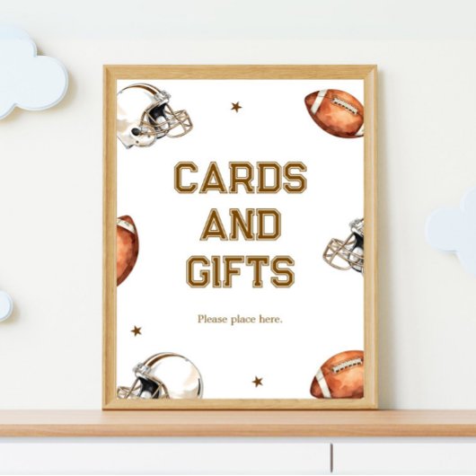 Aanpasbaar Voetbal Verjaardagsfeest Bord Poster