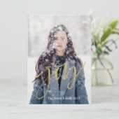 Aanpasbaar Vrolijk Nagemaakt Goud Schrift Feestdagenkaart (Staand voorkant)