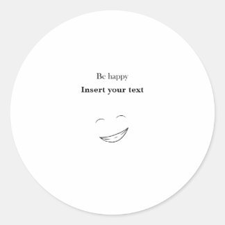 Aanpasbaar Wees gelukkig Ronde Sticker