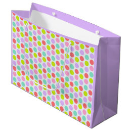 Aanpasbaar Zachte Pastel Stippenpatroon Groot Cadeauzakje