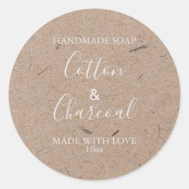 Aanpasbaar zeep-etiket Robuust Kraftpapier Ronde Sticker
