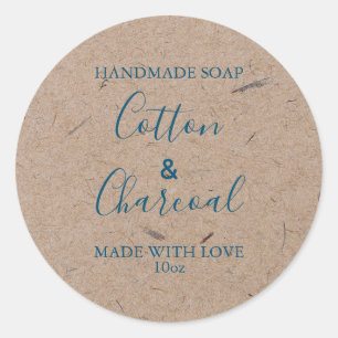 Aanpasbaar zeep-etiket Robuust Kraftpapier Ronde Sticker