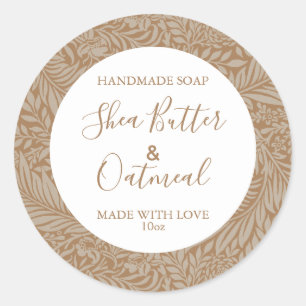 Aanpasbaar zeep Label Floral Pattern Gold