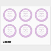 Aanpasbaar zeepetiket bloemenpatroon Lavendel Ronde Sticker (Vel)