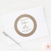 Aanpasbaar zeeplabel Floral Pattern-karton Ronde Sticker (Envelop)