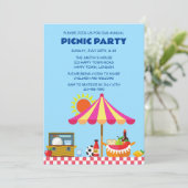 AANPASBAAR ZOMER PICKNICK FEEST KAART (Staand voorkant)