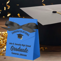 Aanpasbaar zwart blauwe afstudeerfeest