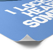 AanpasbaarI "! mijn hart vergrendeld" Poster (Hoek)