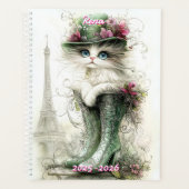 Aanpasbare 20205-2026 Parijse Kat Planner (Voorkant)