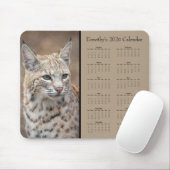 Aanpasbare 2026 kalender met bobcat muismat (Met muis)
