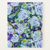 Aanpasbare 2026 Rhapsody-Paars&Witte Hortensia Planner (Achterkant)