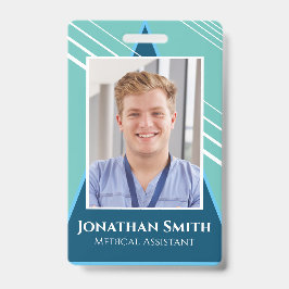 Aanpasbare 2-zijdige Personeelskaart Blauw Badge