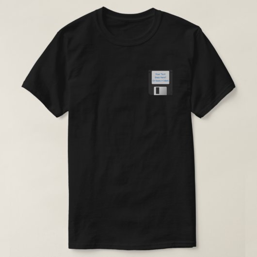 Aanpasbare 3,5" Floppy Disk T-shirt (Design voorkant)