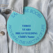 Aanpasbare 3 jaar borstvoeding mijlpaal badge ronde button 6,0 cm (In situ)