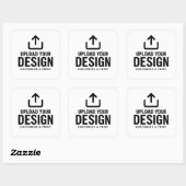 Aanpasbare 3x3" lege bedrijfslabelsticker vierkante sticker (Vel)