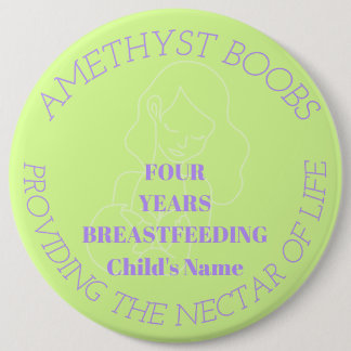Aanpasbare 4 jaar borstvoeding mijlpaal badge ronde button 6,0 cm