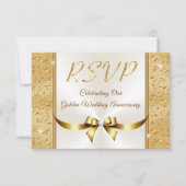 Aanpasbare 50e huwelijksjubileum RSVP-kaarten Kaart (Voorkant)