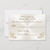 Aanpasbare 50e huwelijksjubileum RSVP-kaarten Kaart (Achterkant)