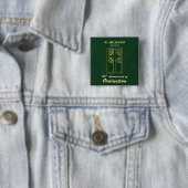 Aanpasbare 50e verjaardag van priesterwijding groe vierkante button 5,1 cm (In situ)