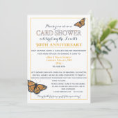 Aanpasbare 50ste verjaardag kaart shower verzoek (Staand voorkant)