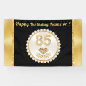 Aanpasbare, 85e verjaardag banner, Moeder, Oma, Spandoek (Horizontaal)