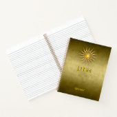 Aanpasbare 8.5 x 11 Litha Zomer Gouden Notitieboek (Binnen)
