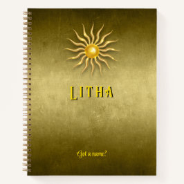 Aanpasbare 8.5 x 11 Litha Zomer Gouden Notitieboek