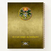 Aanpasbare 8.5 x 11 Litha Zomer Gouden Notitieboek (Achterkant)