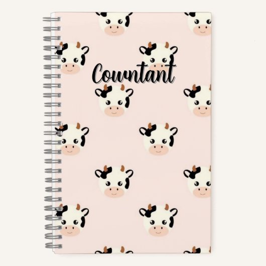 Aanpasbare A-Cowstant Notitieboek (Voorkant)