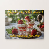 Aanpasbare Aardbeien Snoepjes Motiverend Legpuzzel (Horizontaal)