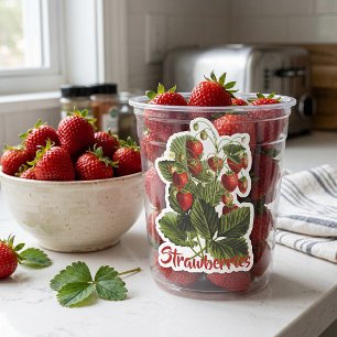 Aanpasbare aardbeien sticker