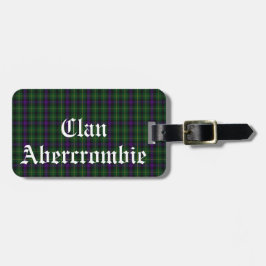 Aanpasbare Abercrombie Clan Tartan Bagagelabel