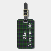Aanpasbare Abercrombie Clan Tartan Bagagelabel (Voorkant verticaal)