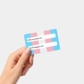 Aanpasbare Abstract Transgender Pride Vlag Badge (Handheld)