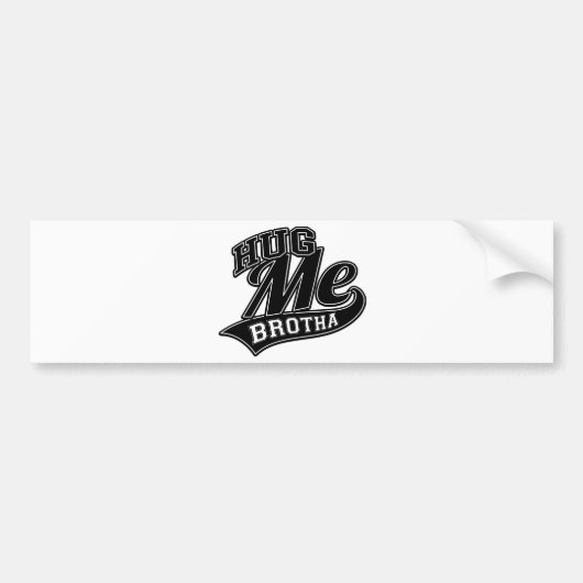 Aanpasbare achtergrondkleur voor Hug Me Bumpersticker (Voorkant)