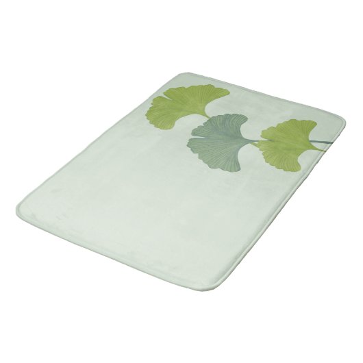 Aanpasbare achtergrondkleuren voor Ginkgo-bladeren Badmat (Gekanteld)