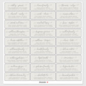 Aanpasbare adreslabels voor huwelijksgasten sticker (Vel)