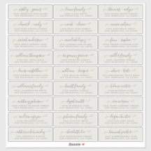 Aanpasbare adreslabels voor huwelijksgasten