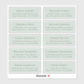 Aanpasbare adreslabels voor huwelijksgasten sticker (Vel)