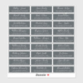 Aanpasbare adreslabels voor huwelijksgasten sticker (Vel)