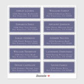 Aanpasbare adreslabels voor huwelijksgasten sticker (Vel)