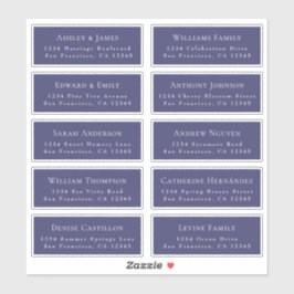 Aanpasbare adreslabels voor huwelijksgasten sticker