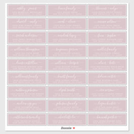 Aanpasbare adreslabels voor huwelijksgasten sticker
