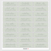 Aanpasbare adreslabels voor huwelijksgasten sticker (Vel)