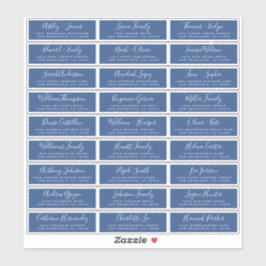 Aanpasbare adreslabels voor huwelijksgasten sticker