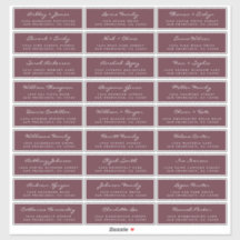 Aanpasbare adreslabels voor huwelijksgasten