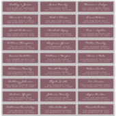 Aanpasbare adreslabels voor huwelijksgasten sticker (Voorkant)