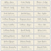 Aanpasbare adreslabels voor huwelijksgasten sticker (Voorkant)