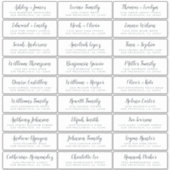 Aanpasbare adreslabels voor huwelijksgasten sticker (Voorkant)